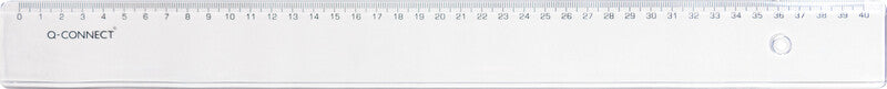 Q-connect Wandtafel-Lineal 40 cm – Kunststoff, transparent