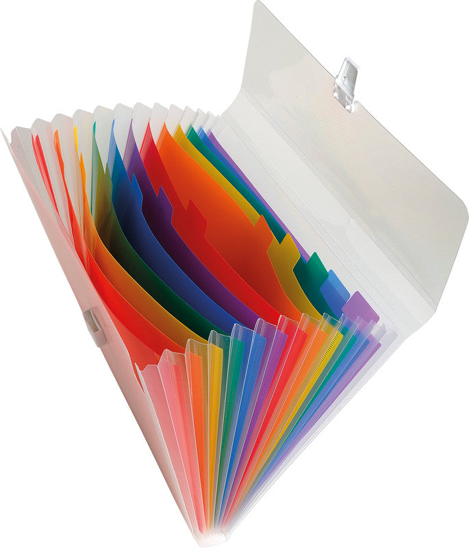Exacompta Sammelmappe für A4, Kunststoff, transparent, mit Druckknopf
