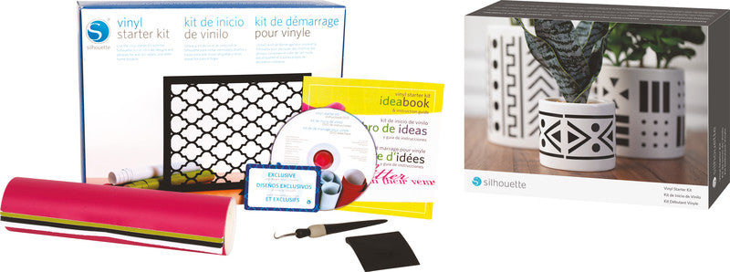 Silhouette Starter Kit Vinyl – 4 Vinylfolien – 610 × 305 mm – für Silhouette Schneideplotter