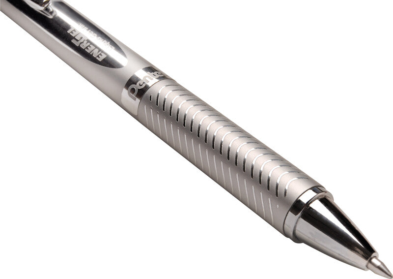 Pentel EnerGel Sterling BL407 – Tintenroller, schnelltrocknend, Druckmechanik, 0,7 mm, blau