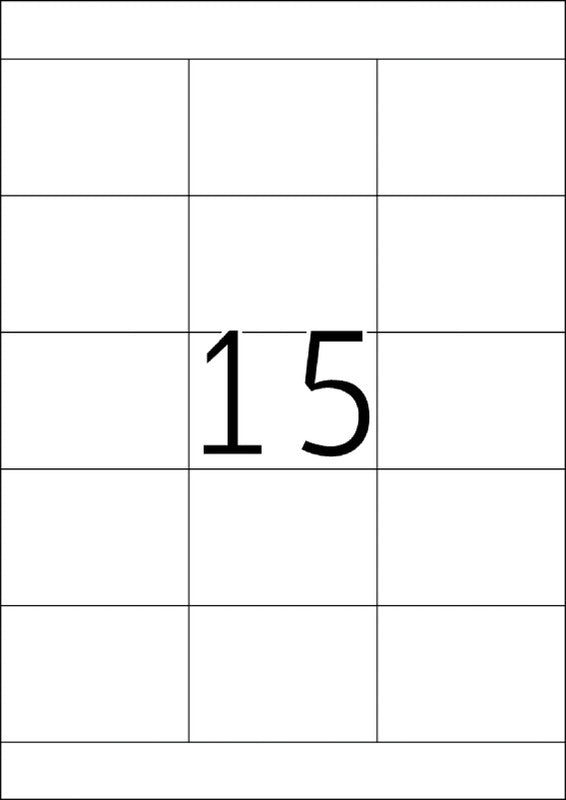 HERMA Blattetiketten, 70 mm × 51 mm, weiss, Papier, permanent, 25 Blatt (375 Etiketten)