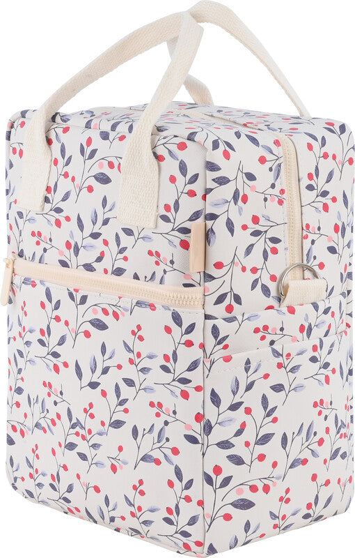 Estia Lunchbag – isoliert, mit Reissverschluss – 7,6 l – mehrfarbig – Baumwolle – Bloom Beige