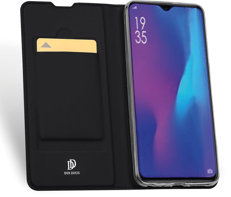 Dux Ducis Booklet-Hülle – für Huawei P30 – schwarz – Kunstleder – mit Kartenfach, Magnetverschluss