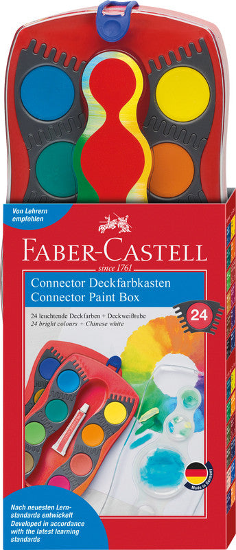 Faber-Castell Deckfarbkasten – 24 Farben, inkl. Deckweiss