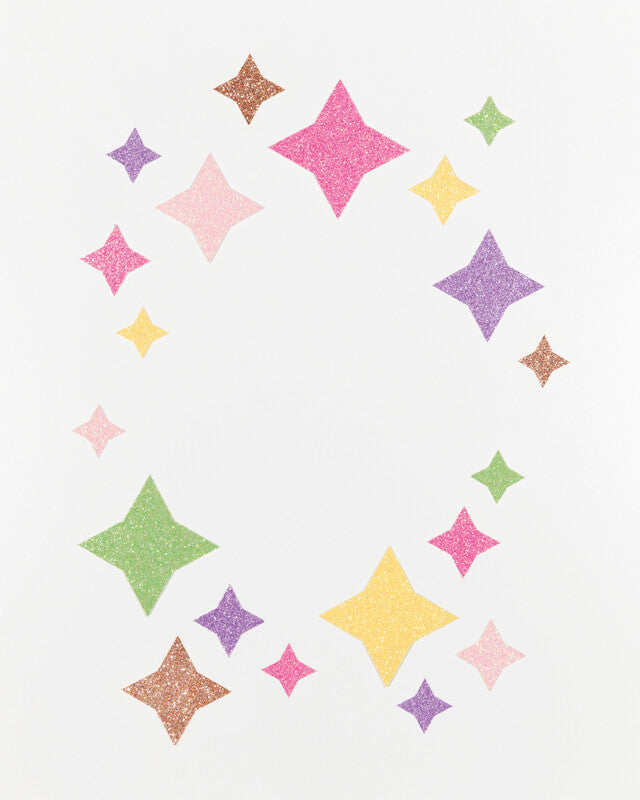 Folia Fotokarton, mehrfarbig, Glitzer, 17,4 × 24,5 cm, 300 g/m², 6 Bogen, FSC