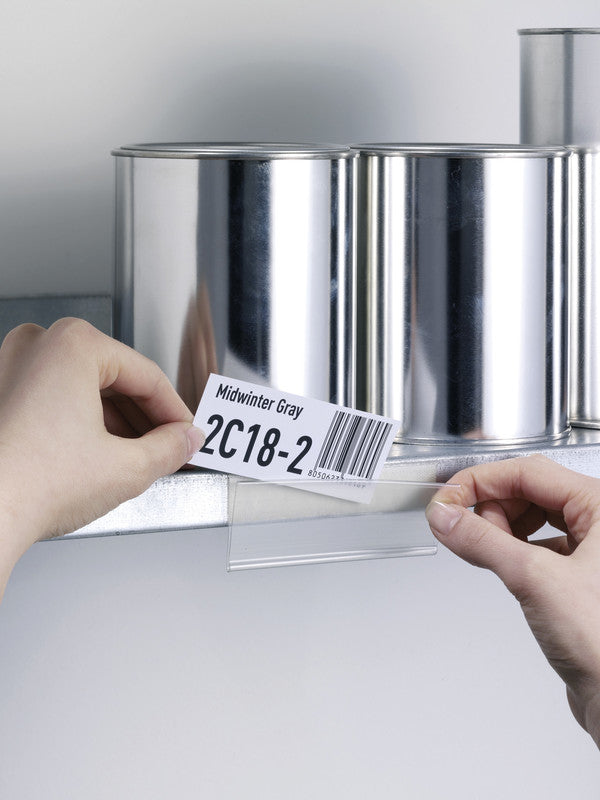 Durable Einsteckschilder 40 × 200 mm, weiss, Papier – für Inkjet, Laser, Kopierer – 60 Karten