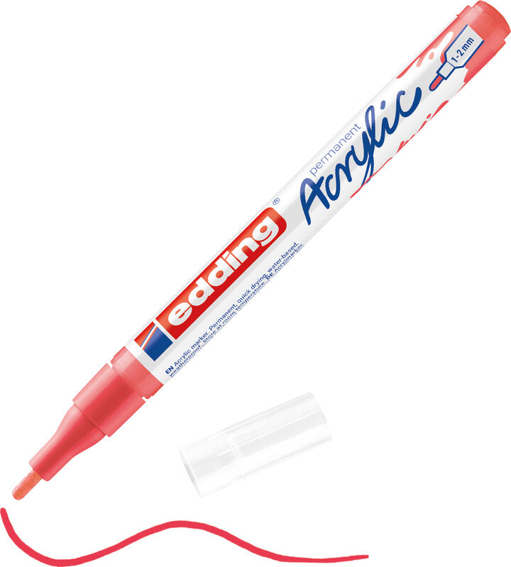 Edding 5300 Acrylmarker – Rundspitze 1–2 mm – Koralle