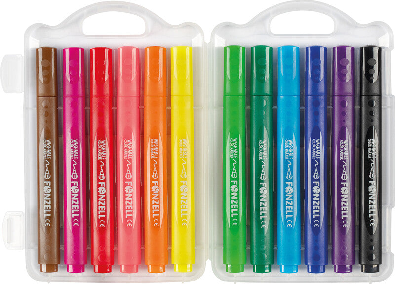 Fonzell Filzstifte, Strichbreite 4,2 mm, 12 Farben