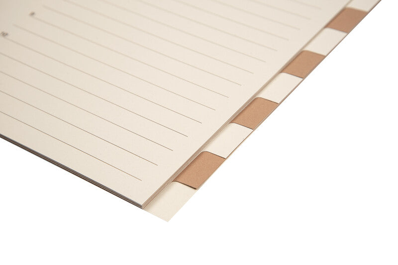 Biella Register – A4, 12-teilig, Karton, farbig, unbedruckt, mit Indexblatt, 4-fach gelocht