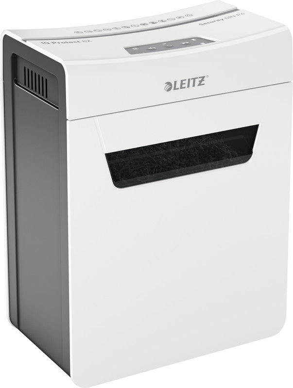 Leitz IQ 8X Protect Premium – Aktenvernichter, DIN P-4, Partikelschnitt 4 × 28 mm, 8 Blatt, 14 l, A4
