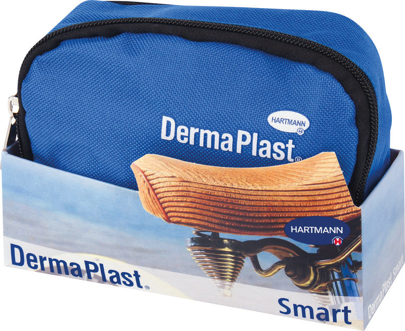 DermaPlast Erste-Hilfe-Set – für Alltagsverletzungen – Blau, Nylon – 150 × 110 × 70 mm