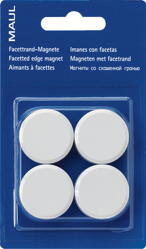 MAUL Rundmagnet – 3 × 1 cm, magnetisch – für Whiteboards – 4-teilig