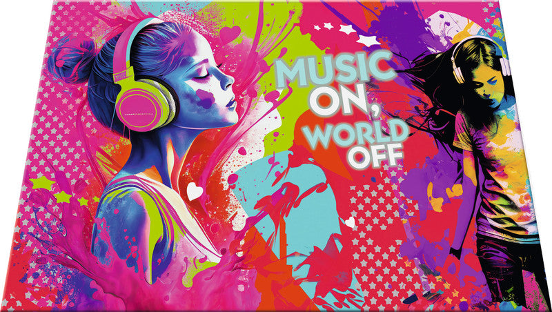 HERMA Schreibunterlage – Music Girl – 550 × 350 mm – Karton, rutschfest