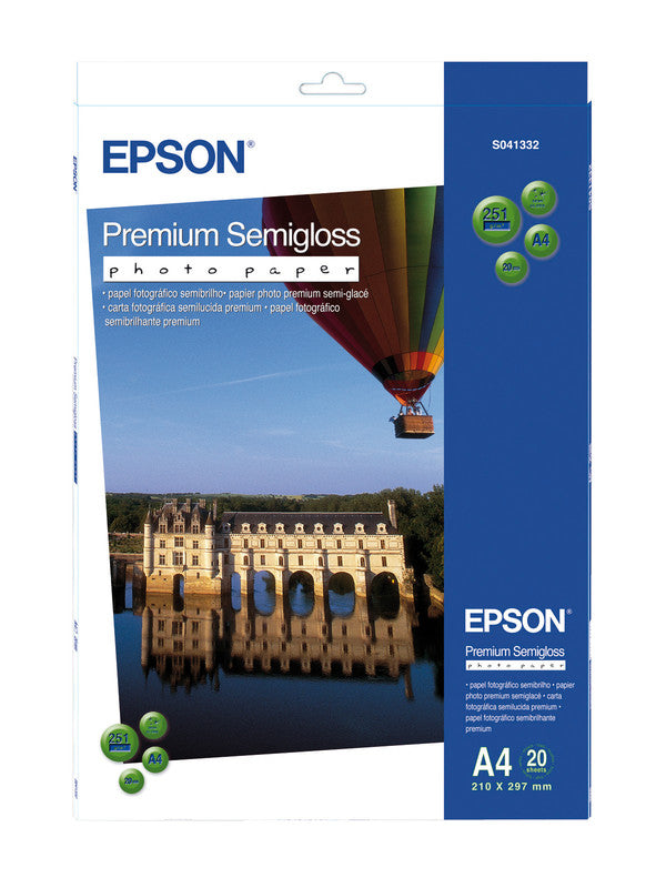 Epson Fotopapier – seidenmatt, A4, 251 g/m² – für Tintenstrahldrucker
