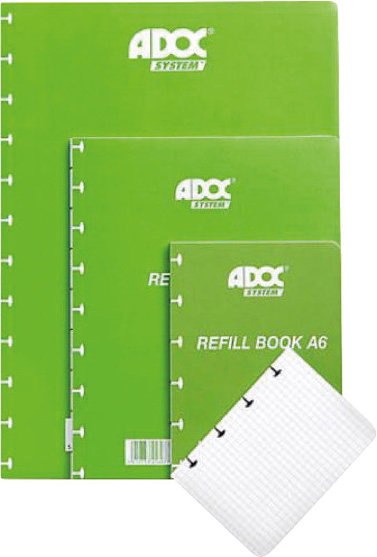 Adoc Notizbuch-Einlagen A4, kariert 5 mm, spezielle Perforierung, 90 g/m² – 72 Blatt