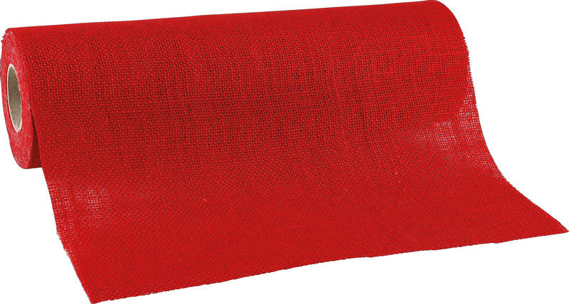Präsent Geschenkband – Neutral – Jute – 300 mm × 5 m – Rot