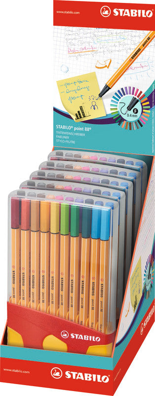 STABILO Fineliner – 20er-Set – 0,4 mm – 20 Farben, sortiert