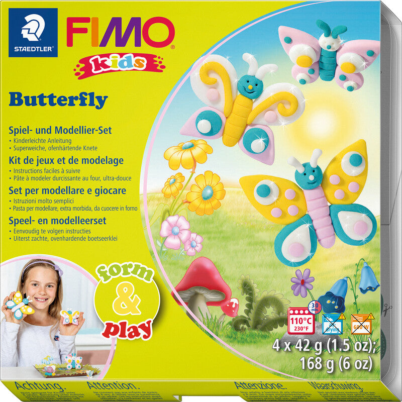 Staedtler Modelliermasse-Set Butterfly – 4 Blöcke à 42 g