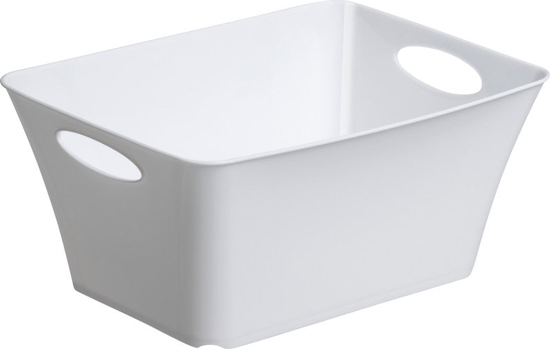 Rotho Aufbewahrungsbox Living – Kunststoff, Weiss, 21,6 × 13,5 × 29,5 cm