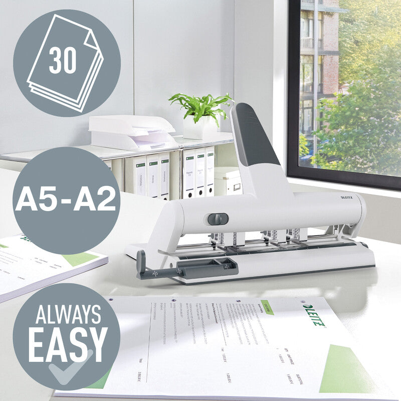 Leitz Mehrfachlocher – für Formate bis A2, Schlitz 6 mm