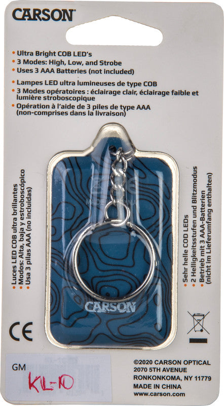 Carson LED-Aussenleuchte – Taschenlampe, Batteriebetrieben, Blau, 36×61×13 mm