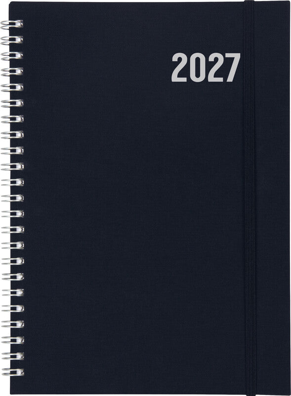 Biella Dispo Term Savanna Agenda – 1 Woche/2 Seiten, Spiralbindung, 14,5 × 20,5 cm, 2027, Dunkelblau, FSC