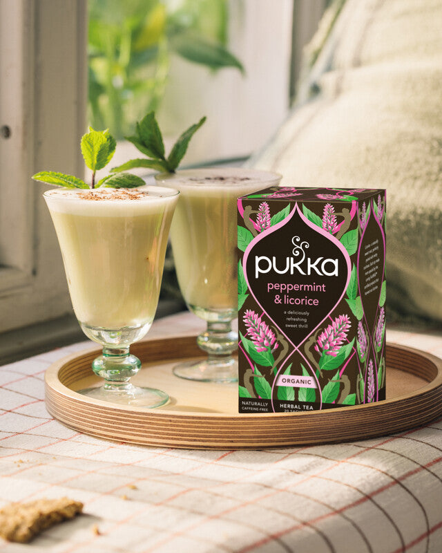 Pukka Teebeutel – Pfefferminze & Lakritz – Kräutertee, Bio, kompostierbar – 20 Beutel