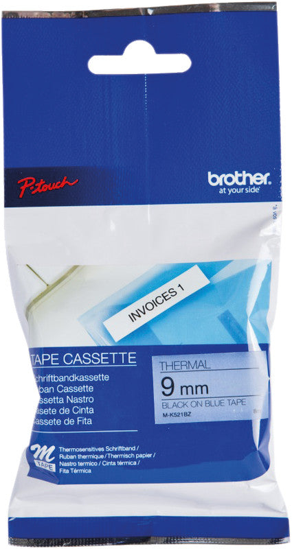 Brother Schriftband – 9 mm × 8 m, blau, schwarz