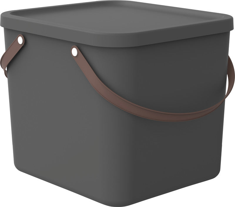 Rotho Aufbewahrungsbox Albula – Kunststoff, Anthrazit, 35,8 × 34 × 40 cm