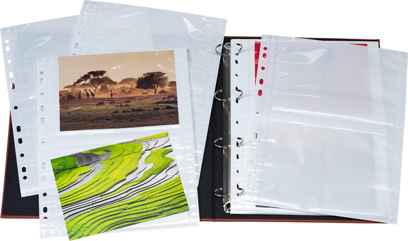 HERMA Sichtmappe 13×18 cm quer – 10er-Pack, Weiss, Kunststoff, glänzend