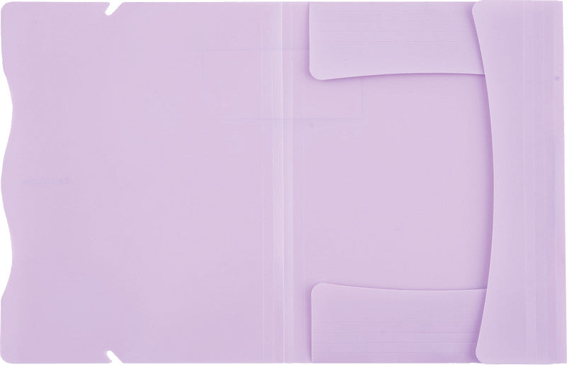 Pastelini Sammelmappe für A4, Kunststoff, violett, mit Gummizug