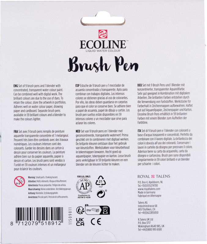 Talens Filzstifte Pastel, 10 Farben