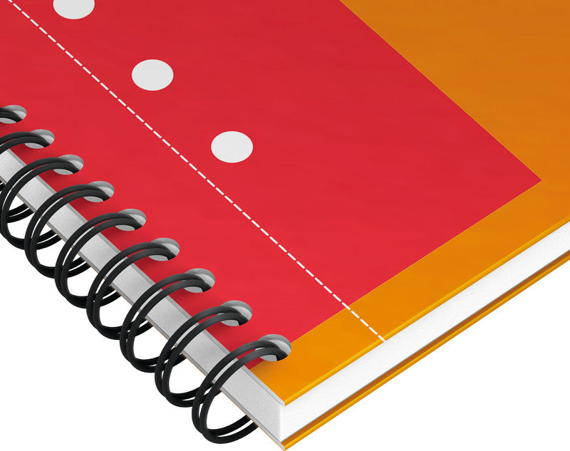 Oxford Spiralbuch, liniert, Spiralbindung, 160 Seiten, mikroperforiert, 80 g/m² – Orange, für SCRIBZEE App
