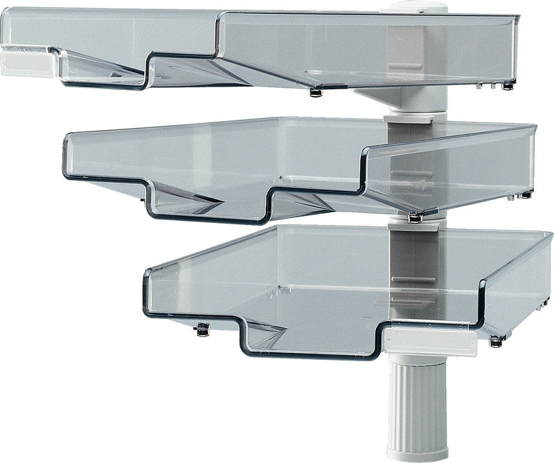 Hansa Briefkorb – Kunststoff, für A4, mit Griffausschnitt, glänzend, grau, B 240 × H 410 × T 340 mm