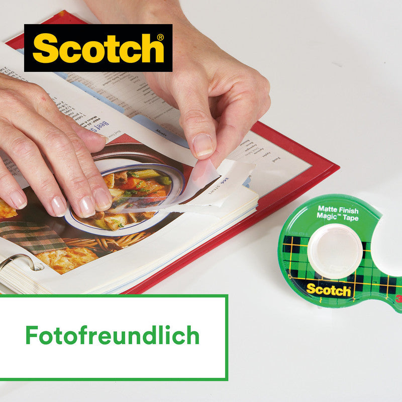 Scotch Handabroller – für Rollenbreite bis 19 mm, für Bandlänge bis 15 m, für Kern 1", transparent