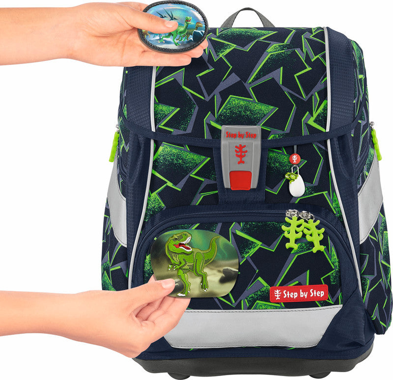 Step by Step Schulrucksack 2in1 Plus – 6-teilig – Wild T-Rex Taro