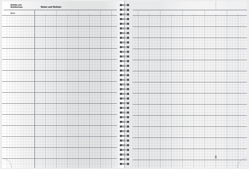 Verlag für unterrichtsm. Spiralblock A4, 64 Blatt, perforiert, 100 g/m² – grau