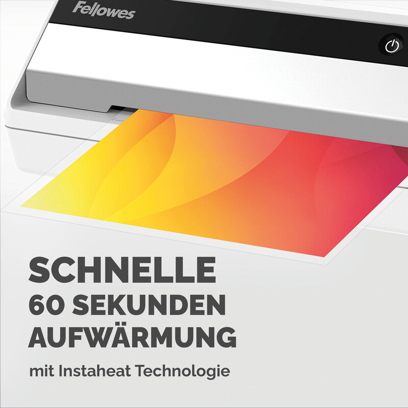 Fellowes Saturn 3i Laminiergerät A4 – Kaltlaminierer, bis 125 µm, 2 Rollen, 300 mm/min, schwarz/grau