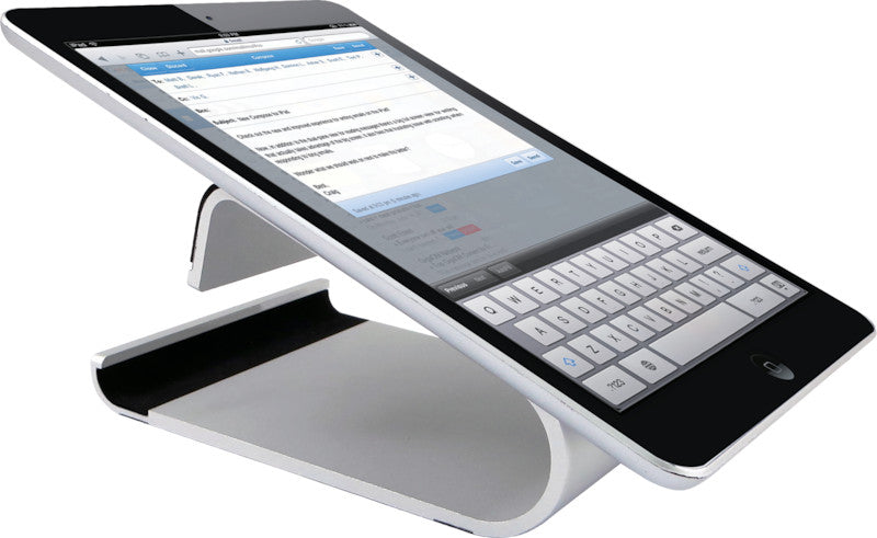 Helit Tablethalter – Aluminium, Silber