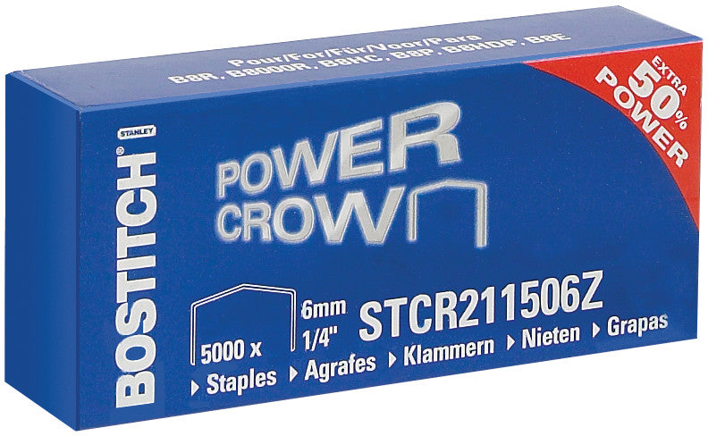 Bostitch Heftklammern – für B8RC, B8RE, B8RD und andere – 6 mm – Metall, silber – 5000 Stück.