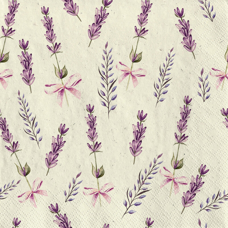 Fasana Servietten Lavender Romance – 24 × 24 cm – 3-lagig, Tissue – 20 Stk., FSC