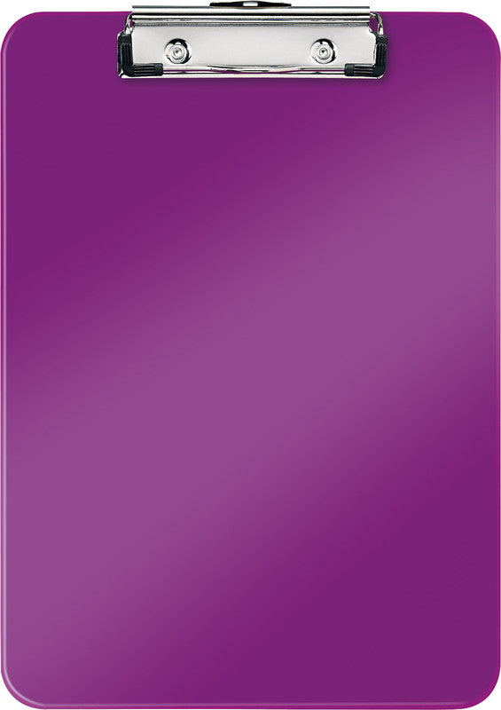 Leitz WOW Klemmbrett A4 – Kunststoff (PS), Metall – Violett – mit Aufhängeöse – bis 80 Blatt