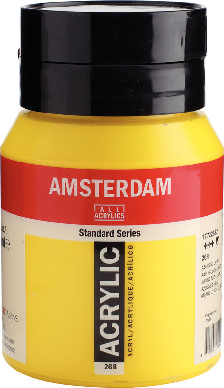 Royal Talens Amsterdam – Acrylic Standard – Acrylfarbe – Hellazogelb, 500 ml