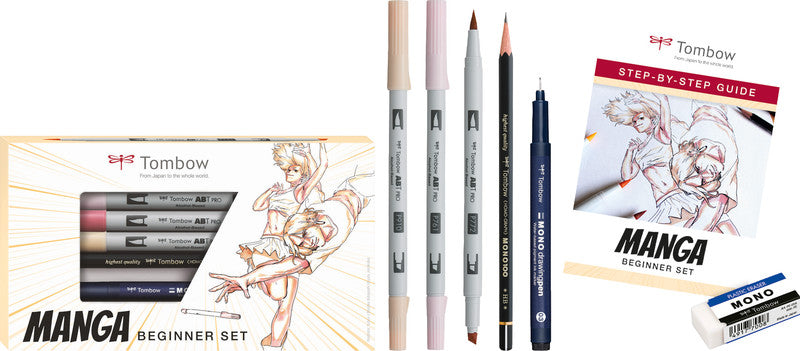 Tombow Starter Kit Handlettering Manga – 3 ABT Pro Dual Brush Pens