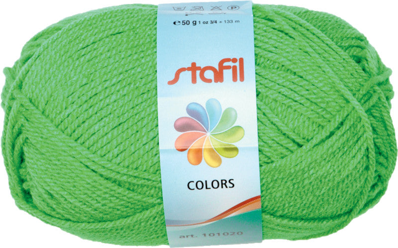 Stafil Schulwolle, Acryl, Grasgrün, für Stricknadeln Ø 3–3,5 mm und Häkelnadeln Ø 2,5–3 mm