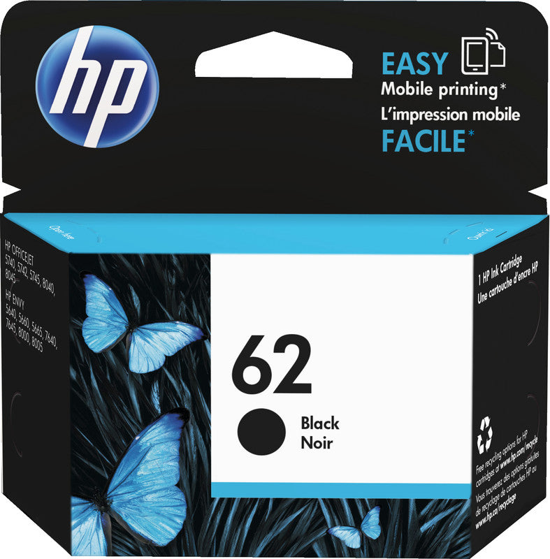 HP Tintenpatrone 62, Schwarz – für Inkjet-/Multifunktionsgeräte