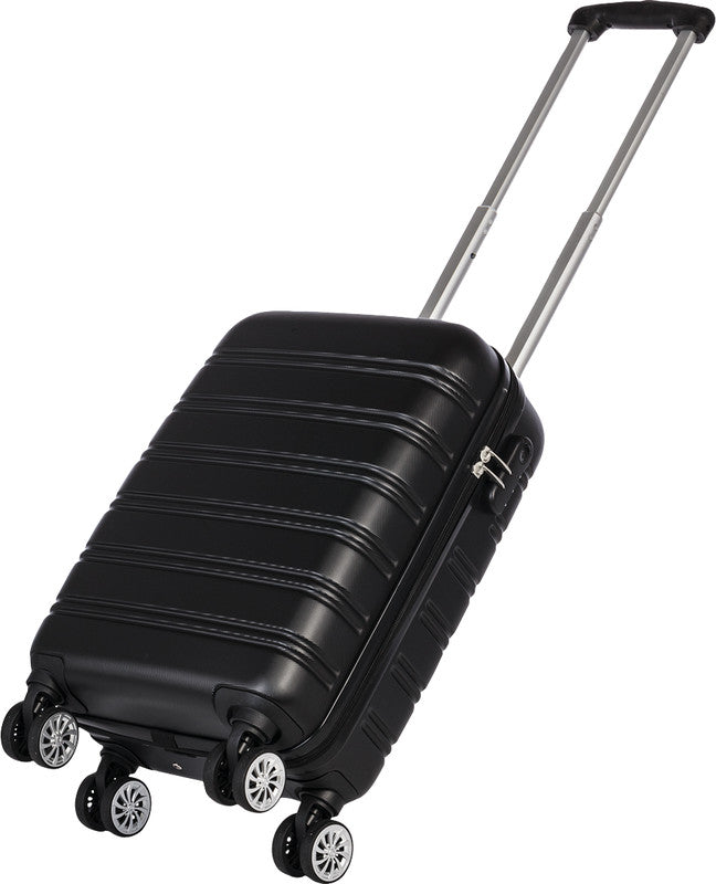 Worldpack Handgepäck-Trolley New York – 38 l, ABS-Hartschale, 4 Doppelrollen, schwarz, 35 × 55 × 20 cm