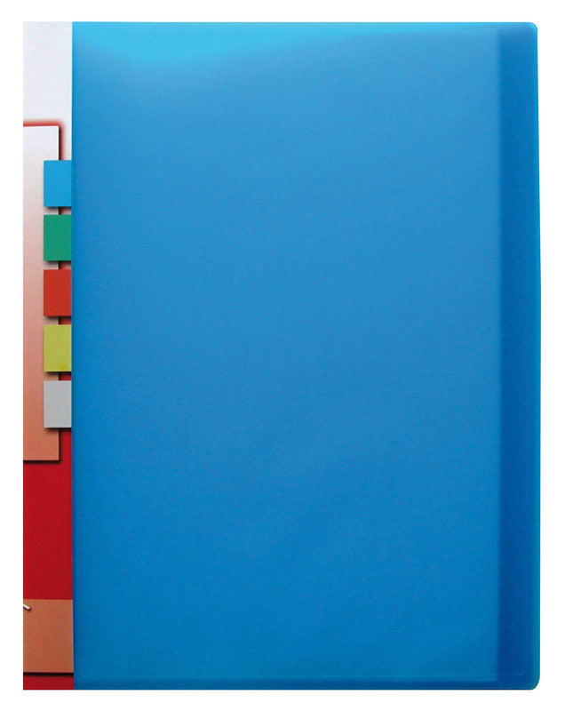 Kolma Sichtbuch – 20 Sichttaschen, A4, glatt, glänzend, blau, Kunststoff
