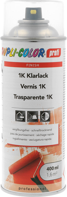 Dupli-Color Profi – Farbspray – Transparent, glänzend, 400 ml, für Holz, Holzwerkstoffe & Metall
