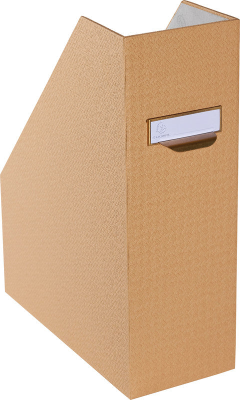 Exacompta Stehsammler Office by Me – für Format A4+, Karton, beige, mit Griffausschnitt, mit Beschriftungshalter